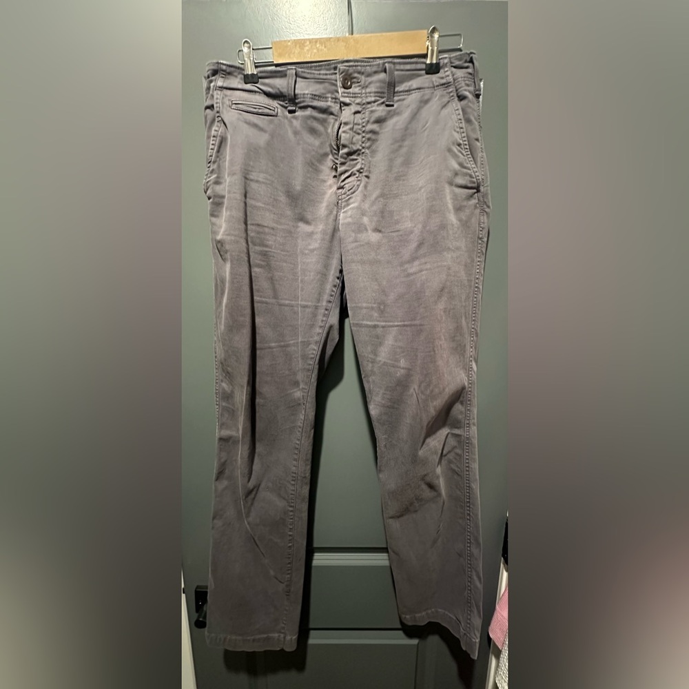 American Eagle Mens Extreme Flex Original Straight 32x34 Navy Blue Khakis